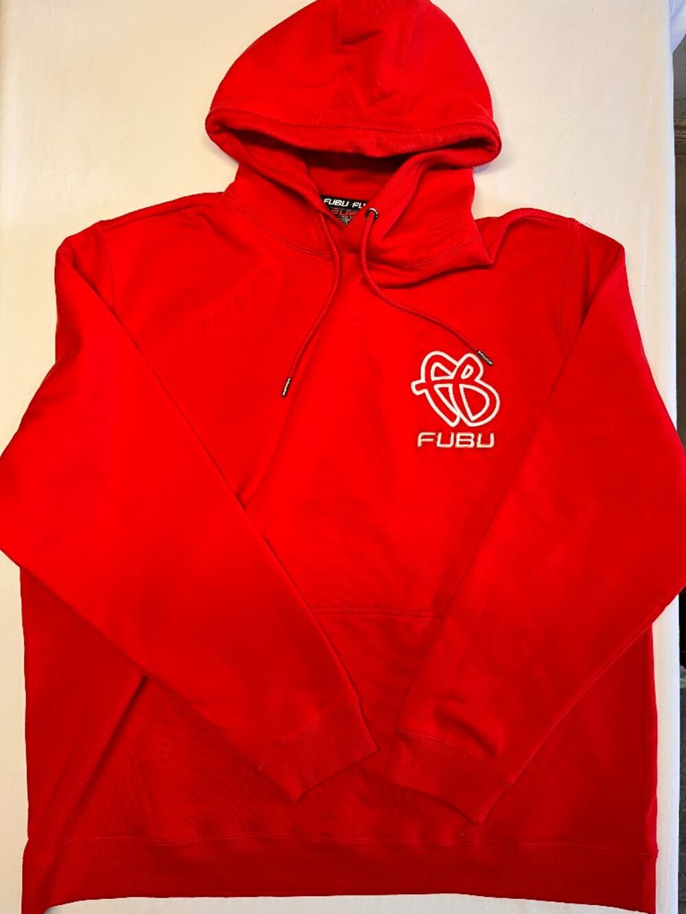 FUBU Red Classic Interlocking Logo Pullover Hoodie - Men's XXL